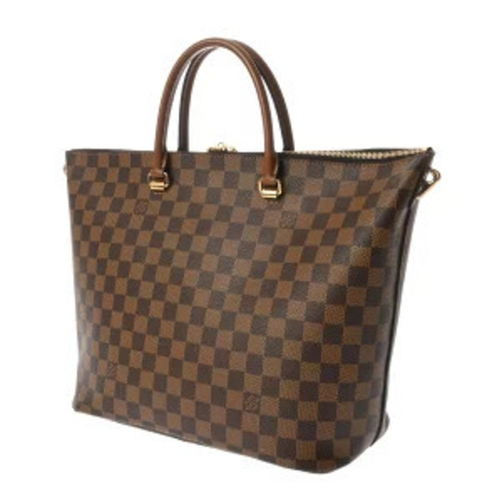 Louis Vuitton Belmont Canvas Handbag Brown Damier